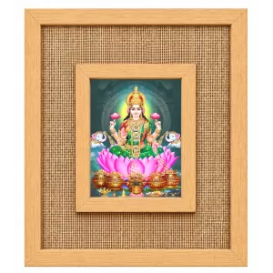 Goddess Lakshmi Laminated Jute Wall Photo Frame, 14 X 16 Inch (F174960) Goddess Lakshmi Laminated Jute Wall Photo Frame, 14 X 16 Inch (F174960)