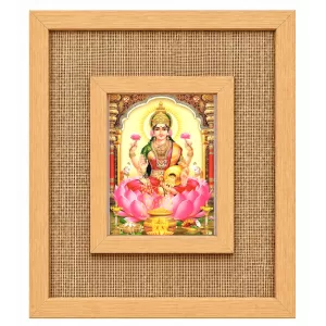 Goddess Lakshmi Laminated Jute Wall Photo Frame, 14 X 16 Inch (F174962) Goddess Lakshmi Laminated Jute Wall Photo Frame, 14 X 16 Inch (F174962)