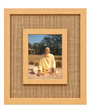 Radhanath Swami Laminated Jute Wall Photo Frame, 14 X 16 Inch (F174963)