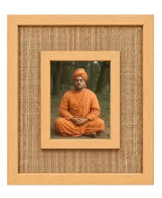 Swami Vivekananda Laminated Jute Wall Photo Frame, 14 X 16 Inch (F174967)