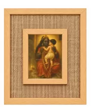 Ma Durga Laminated Jute Wall Photo Frame, 14 X 16 Inch (F174980)