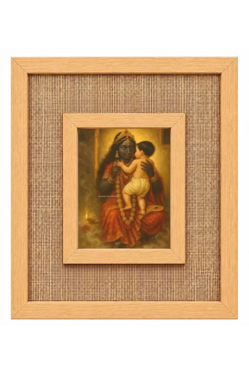 Ma Durga Laminated Jute Wall Photo Frame, 14 X 16 Inch (F174980)
