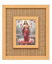 Maa Ganga Laminated Jute Wall Photo Frame, 14 X 16 Inch (F174982)