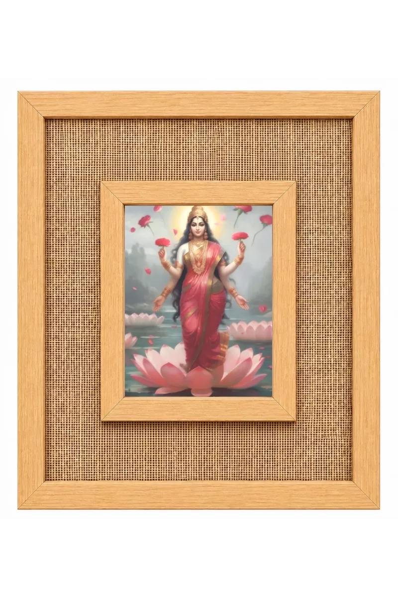 Maa Ganga Laminated Jute Wall Photo Frame, 14 X 16 Inch (F174982)