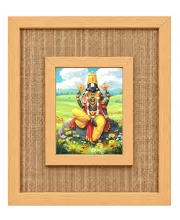 Lord Venkatswar Laminated Jute Wall Photo Frame, 14 X 16 Inch (F174985)