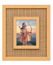 Lord Rama Laminated Jute Wall Photo Frame, 14 X 16 Inch (F174986)