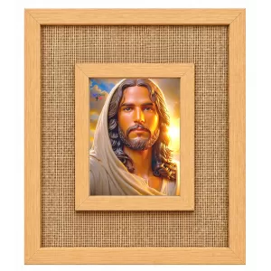 Jesus Christ Laminated Jute Wall Photo Frame, 14 X 16 Inch (F174990) Jesus Christ Laminated Jute Wall Photo Frame, 14 X 16 Inch (F174990)