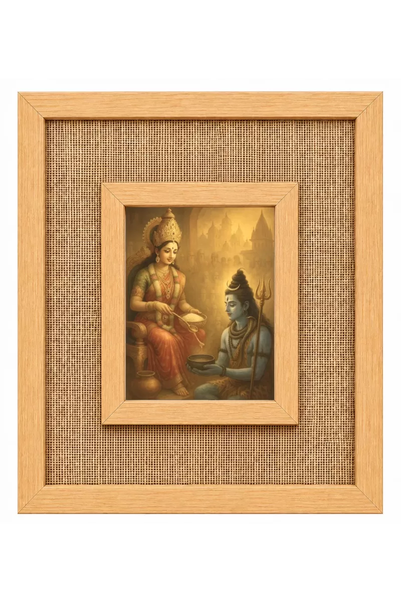 Lord Shib Laminated Jute Wall Photo Frame, 14 X 16 Inch (F174995)