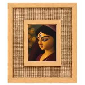 Durga Maa Laminated Jute Wall Photo Frame, 14 X 16 Inch (F174996) Durga Maa Laminated Jute Wall Photo Frame, 14 X 16 Inch (F174996)