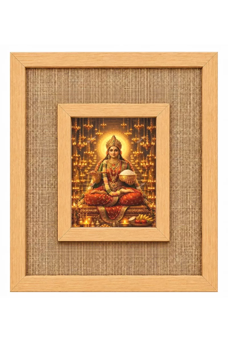 Annapurna Devi Laminated Jute Wall Photo Frame, 14 X 16 Inch (F175000)