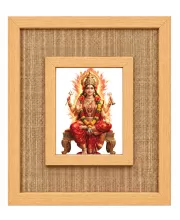 Devi Durga Laminated Jute Wall Photo Frame, 14 X 16 Inch (F175001)