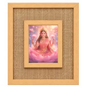 Goddess Lakshmi Laminated Jute Wall Photo Frame, 14 X 16 Inch (F175002) Goddess Lakshmi Laminated Jute Wall Photo Frame, 14 X 16 Inch (F175002)