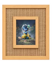 Lord Krishna Laminated Jute Wall Photo Frame, 14 X 16 Inch (F175009)