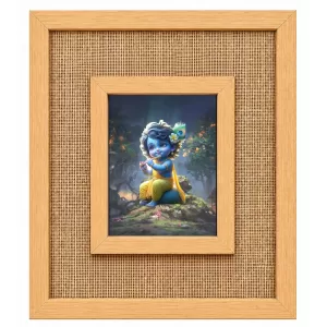 Lord Krishna Laminated Jute Wall Photo Frame, 14 X 16 Inch (F175009) Lord Krishna Laminated Jute Wall Photo Frame, 14 X 16 Inch (F175009)