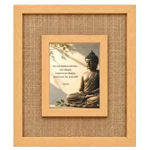 Buddha Laminated Jute Wall Photo Frame, 14 X 16 Inch (F175011) Buddha Laminated Jute Wall Photo Frame, 14 X 16 Inch (F175011)