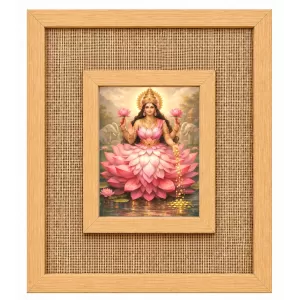 Goddess Lakshmi Laminated Jute Wall Photo Frame, 14 X 16 Inch (F175021) Goddess Lakshmi Laminated Jute Wall Photo Frame, 14 X 16 Inch (F175021)