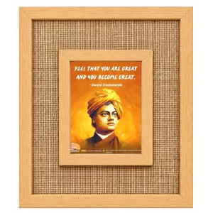 Swami Vivekananda Laminated Jute Wall Photo Frame, 14 X 16 Inch (F175022) Swami Vivekananda Laminated Jute Wall Photo Frame, 14 X 16 Inch (F175022)