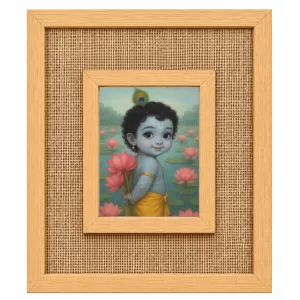 Lord Krishna Laminated Jute Wall Photo Frame, 14 X 16 Inch (F175023) Lord Krishna Laminated Jute Wall Photo Frame, 14 X 16 Inch (F175023)