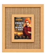 Swami Vivekananda Laminated Jute Wall Photo Frame, 14 X 16 Inch (F175025)
