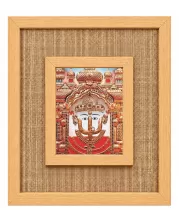 Lord Ganesha Laminated Jute Wall Photo Frame, 14 X 16 Inch (F175026)