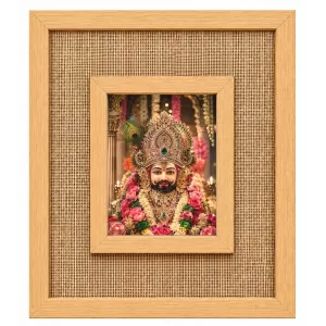 Khatu Shyam Laminated Jute Wall Photo Frame, 14 X 16 Inch (F175034)