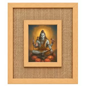 Lord Shiva Laminated Jute Wall Photo Frame, 14 X 16 Inch (F175036) Lord Shiva Laminated Jute Wall Photo Frame, 14 X 16 Inch (F175036)