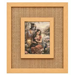 Radha Krishna Laminated Jute Wall Photo Frame, 14 X 16 Inch (F175039) Radha Krishna Laminated Jute Wall Photo Frame, 14 X 16 Inch (F175039)