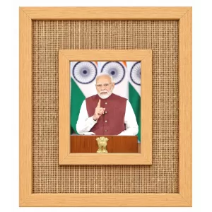 Narendra Modi Laminated Jute Wall Photo Frame, 14 X 16 Inch (F175040) Narendra Modi Laminated Jute Wall Photo Frame, 14 X 16 Inch (F175040)