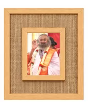 Sri Sri Ravi Shankar Laminated Jute Wall Photo Frame, 14 X 16 Inch (F175042)