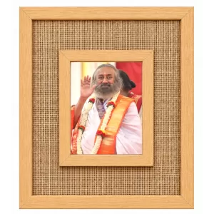 Sri Sri Ravi Shankar Laminated Jute Wall Photo Frame, 14 X 16 Inch (F175042)