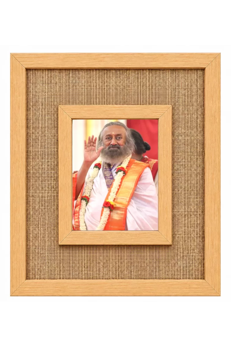 Sri Sri Ravi Shankar Laminated Jute Wall Photo Frame, 14 X 16 Inch (F175042)