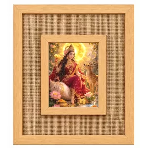 Goddess Mahalakshmi Laminated Jute Wall Photo Frame, 14 X 16 Inch (F175044) Goddess Mahalakshmi Laminated Jute Wall Photo Frame, 14 X 16 Inch (F175044)
