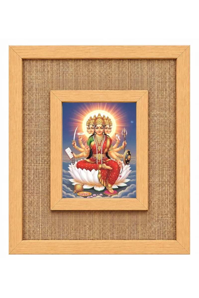 Mata Gayatri Laminated Jute Wall Photo Frame, 14 X 16 Inch (F175046)