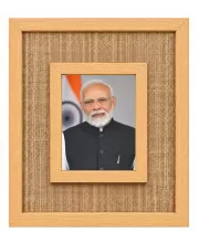 Narendra Modi Laminated Jute Wall Photo Frame, 14 X 16 Inch (F175048)