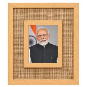 Narendra Modi Laminated Jute Wall Photo Frame, 14 X 16 Inch (F175048) Narendra Modi Laminated Jute Wall Photo Frame, 14 X 16 Inch (F175048)