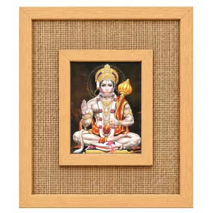 Hanuman Laminated Jute Wall Photo Frame, 14 X 16 Inch (F175050)