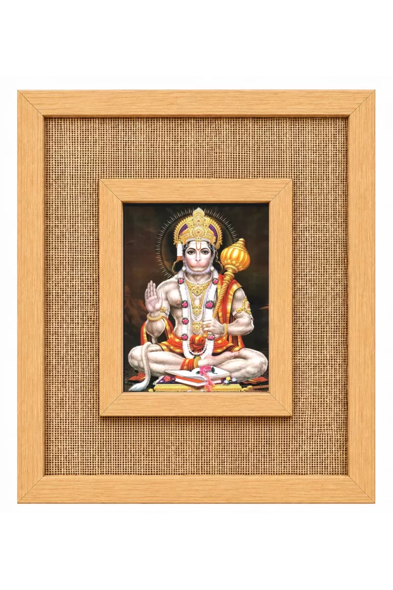 Hanuman Laminated Jute Wall Photo Frame, 14 X 16 Inch (F175050)