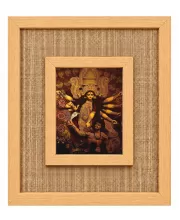 Durga Maa Laminated Jute Wall Photo Frame, 14 X 16 Inch (F175052)