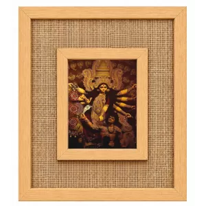 Durga Maa Laminated Jute Wall Photo Frame, 14 X 16 Inch (F175052) Durga Maa Laminated Jute Wall Photo Frame, 14 X 16 Inch (F175052)