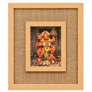 Hanuman Laminated Jute Wall Photo Frame, 14 X 16 Inch (F175054)
