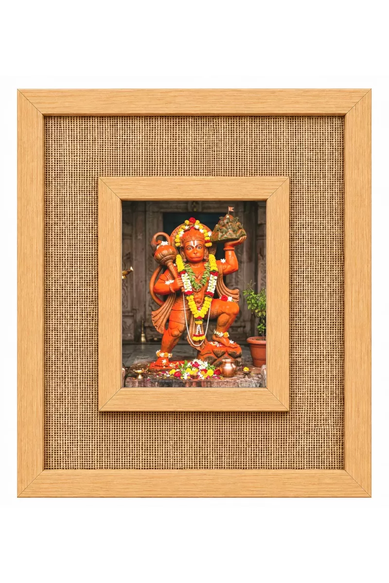 Hanuman Laminated Jute Wall Photo Frame, 14 X 16 Inch (F175054)