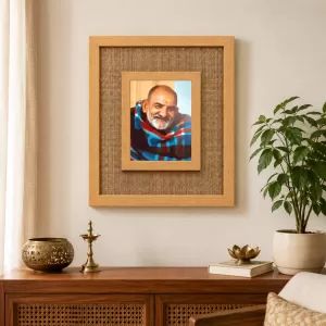 Neem Karoli Baba Laminated Jute Wall Photo Frame, 14 X 16 Inch (F173898) Neem Karoli Baba Laminated Jute Wall Photo Frame, 14 X 16 Inch (F173898)