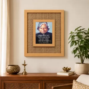 A. P. J. Abdul Kalam Laminated Jute Wall Photo Frame, 14 X 16 Inch (F173905) A. P. J. Abdul Kalam Laminated Jute Wall Photo Frame, 14 X 16 Inch (F173905)