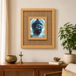 Buddha Laminated Jute Wall Photo Frame, 14 X 16 Inch (F173938) Buddha Laminated Jute Wall Photo Frame, 14 X 16 Inch (F173938)