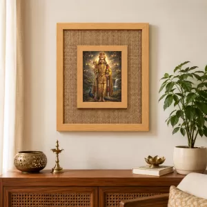 Lord Murugan Laminated Jute Wall Photo Frame, 14 X 16 Inch (F173944) Lord Murugan Laminated Jute Wall Photo Frame, 14 X 16 Inch (F173944)