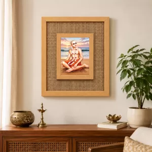 Pravi Shree Chaitannya Laminated Jute Wall Photo Frame, 14 X 16 Inch (F173955) Pravi Shree Chaitannya Laminated Jute Wall Photo Frame, 14 X 16 Inch (F173955)