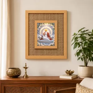 Guru Nanak Laminated Jute Wall Photo Frame, 14 X 16 Inch (F173965)