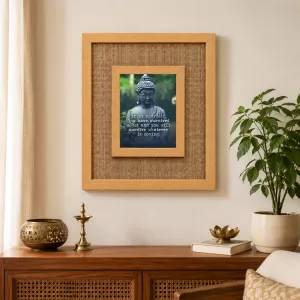 Buddha Laminated Jute Wall Photo Frame, 14 X 16 Inch (F173969) Buddha Laminated Jute Wall Photo Frame, 14 X 16 Inch (F173969)