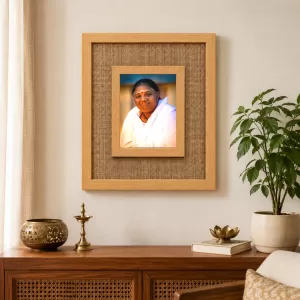 Mata Amritanandamayi Laminated Jute Wall Photo Frame, 14 X 16 Inch (F173977) Mata Amritanandamayi Laminated Jute Wall Photo Frame, 14 X 16 Inch (F173977)
