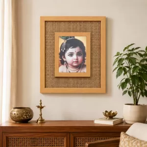 Lord Krishna Laminated Jute Wall Photo Frame, 14 X 16 Inch (F173984) Lord Krishna Laminated Jute Wall Photo Frame, 14 X 16 Inch (F173984)